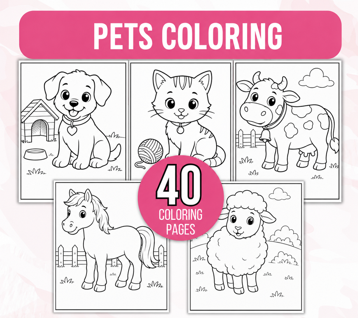 Animals Coloring Pages for kids - Yassinvo Prints