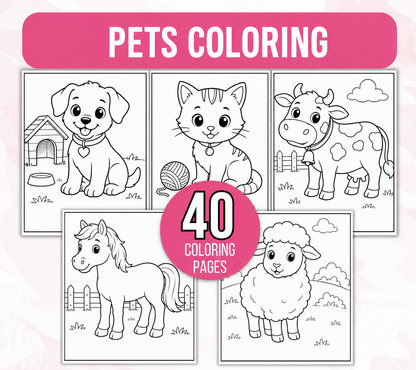 Animals Coloring Pages for kids - Yassinvo Prints