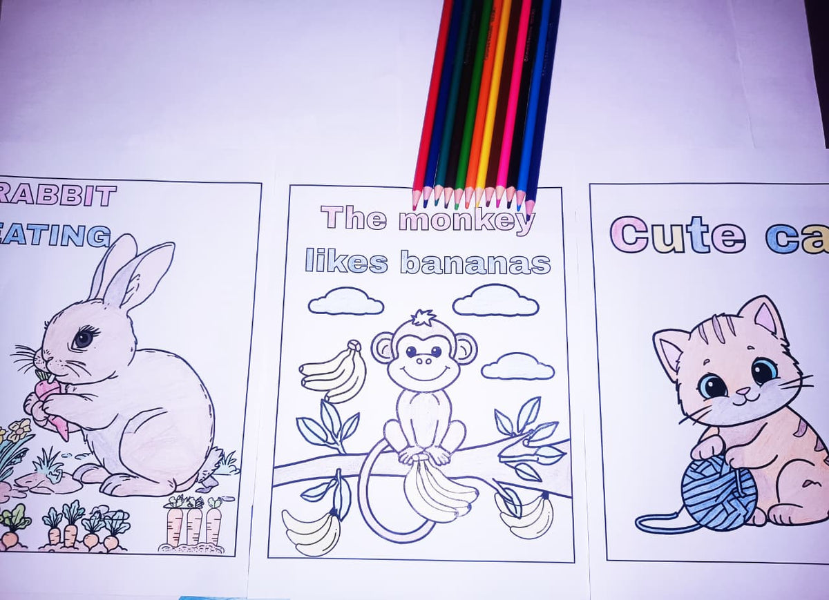 Animals Coloring Pages for kids - Yassinvo Prints