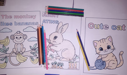 Animals Coloring Pages for kids - Yassinvo Prints