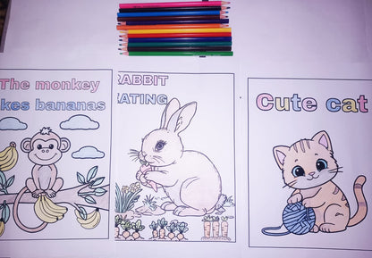 Animals Coloring Pages for kids - Yassinvo Prints