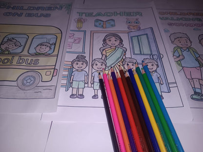 Back To School Coloring Pages - Yassinvo Prints