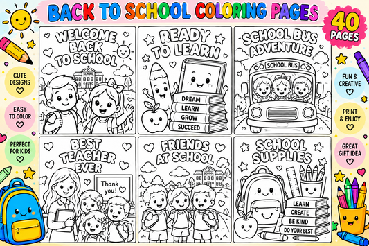 Back To School Coloring Pages - Yassinvo Prints
